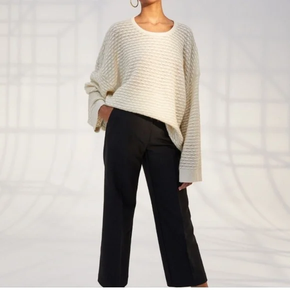 Aritzia Babaton Gold Metallic Oversized Mohair Wool Neutral Sweater XXS - Picture 9 of 9